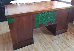 Art Nouveau, antique desk from the turn of the century. Decorated with folk motifs, perhaps a wigand from Toroczka