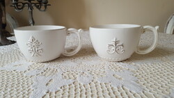 Large antique ceramic mug, 2 cups.