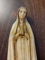 Fatima szobor, Made in Portugal jelöléssel, fa talapzattal.