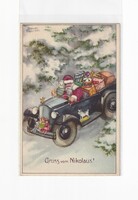 T: 10 Santa postcards postmarked 1920-40 (artist:hannes petersen)