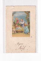 K:146 antique Christmas postcard religious 1945