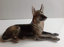Drasche/Kőbánya German Shepherd porcelain dog