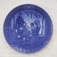 Royal Copenhagen Christmas plate, product of the Royal Danish Porcelain Factory, 1981