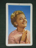 Card calendar, motion picture cinema, actress Tórcsik Mari, 1970, (1)