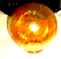 Antik nagy méretű lámpa búra kissé lüszteres, kraklés üvegből