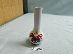 X0228 Hollóházi karácsonyi váza 13 cm