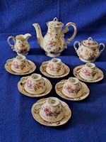 Showcase! Zsolnay butterfly pattern / butterfly, 6-person mocha/coffee set in mint condition!
