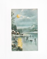 K:153 Karácsonyi  kisméretű széinyitható képeslap