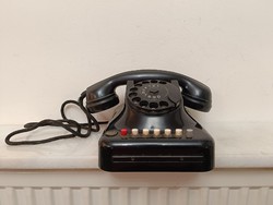 Antique rotary desk phone with twin display, vintage phone 267 7955