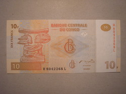 Democratic Republic of the Congo-10 francs 2003 unc