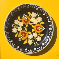 Festett Gránit fali tányér 24,8 cm