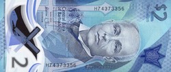 Barbados $2, 2022, unc banknote
