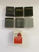 6 minibooks miniature books Hungarian cities (1974-1976 edition)