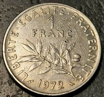 Franciaország 1 frank, 1972.