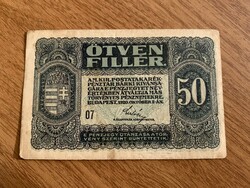 50 Fillér 1920 okt.2