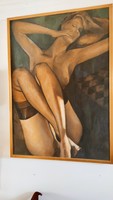 László the miller Sallay large, special, flawless art deco oil on canvas nude