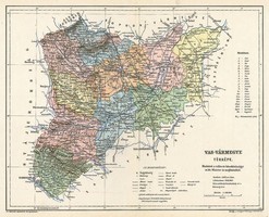 Vas vármegye térképe (Reprint 1905)