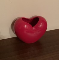 Heart-shaped ceramic vase 14 cm