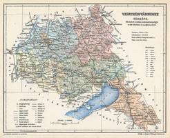 Veszprém vármegye térképe (Reprint: 1905)