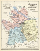 Győr vármegye térképe (Reprint: 1905)