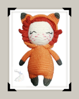 Rózi - crocheted amigurumi fox doll