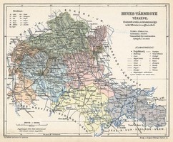 Heves vármegye térképe (Reprint: 1905)