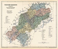 Trencsén vármegye térképe (Reprint: 1905)