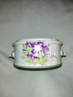 Porcelain food barrel with grape pattern