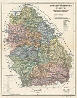 Hunyad county map (reprint: 1905)
