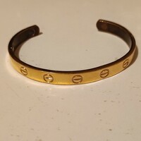 Cartier type gilded metal bracelet