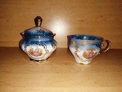 Jelenetes Seltmann Weiden Bavaria porcelán cukortartó csészével (18/K)