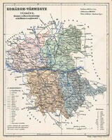 Komárom vármegye térképe (Reprint: 1905)