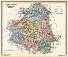 Szolnok-Doboka vármegye térképe (Reprint: 1905)