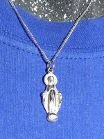 1830as Antik 925 Sterling ezüst női vagy férfi St Mária nyaklánc nyakék
