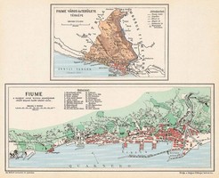 Fiume város és területe térképe (Reprint: 1905)