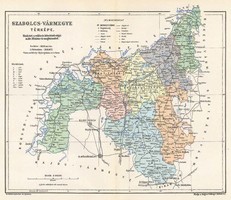 Szabolcs vármegye térképe (Reprint: 1905)