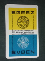 Card calendar, Baranya tourist office, Pécs, graphic artist, 1966, (2)