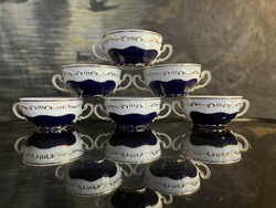Zsolnay Pompadour 12 személyes leveses csésze szett