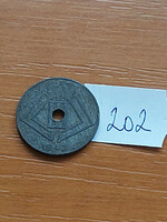 Belgium belgique - belgie 10 centimes 1943 ww ii. Zinc, iii. King Leopold 202