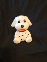 Pöttyös kutya retro műanyag játék, puha műanyagból