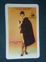 Card calendar, Pécs state department store, erotic female model, 1967, (2)