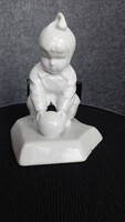Zsolnay porcelain /sinkó/ art deco little boy with a ball marked with a white shield stamp