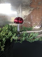 Antique glass Christmas tree decoration - mushroom