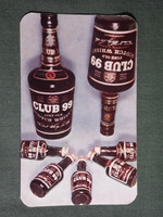 Kártyanaptár,CLUB 99 whisky,Szabadegyházi szeszipari vállalat, 1973 ,   (2)