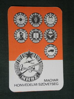 Card calendar, mhsz national defense, sports association, graphic designer, 1974, (2)