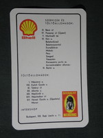Card calendar, shell gas stations, filling stations, car service, 1974, (2)