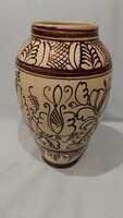 Páll Erzsi folk ceramic vase, corundum