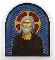 1P311 Saint Seraphim of Szárov painted icon 29 x 24.5 Cm