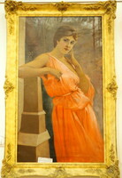 Margitay Tihamér: Álló női alak 1900. körül