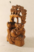 Hand carved wooden Buddha 219